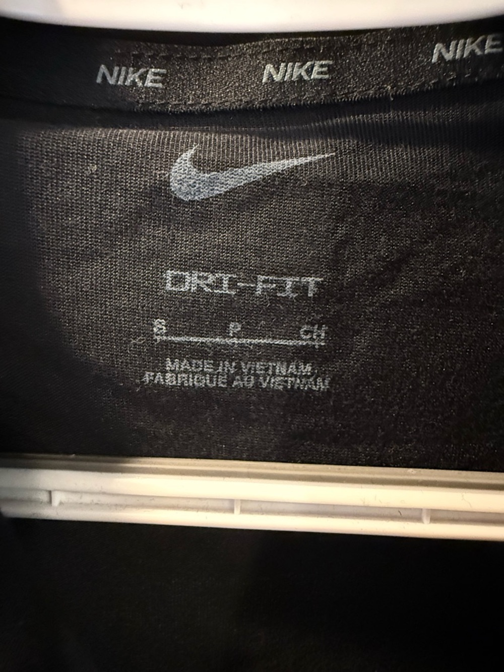 Nike Black Short-Sleeve Hooded Tee with White Swoosh - Picture 3 of 3